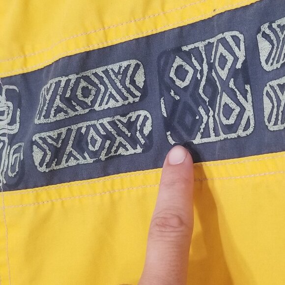 Vintage Ungava Beach Patrol Yellow Cotton Blend Swim Trunks Retro Shorts Small - Picture 2 of 12